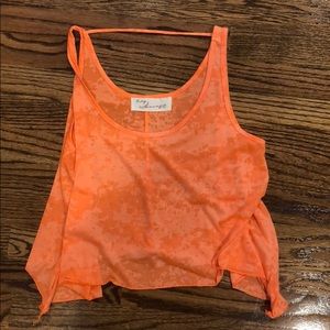 Orange crop top